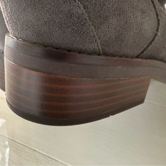 Cole Haan River Waterproof Suede Booties in Gray with Wood Heel 8.5 NWOB - Picture 11 of 11